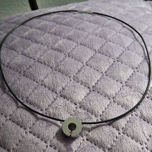 Elegant Silver and Black Necklace